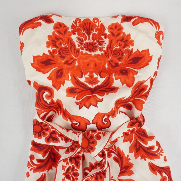 Cara Cara Newcastle Stretch Crepe Strapless Dress in Fiore Red - Size 2 - NWT - Picture 4 of 9